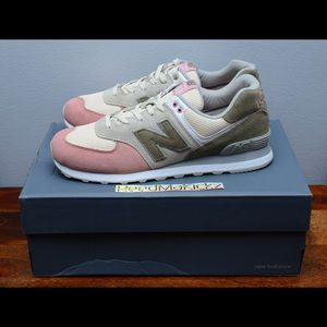 Balance 574 Classics Pink Olive Mens 